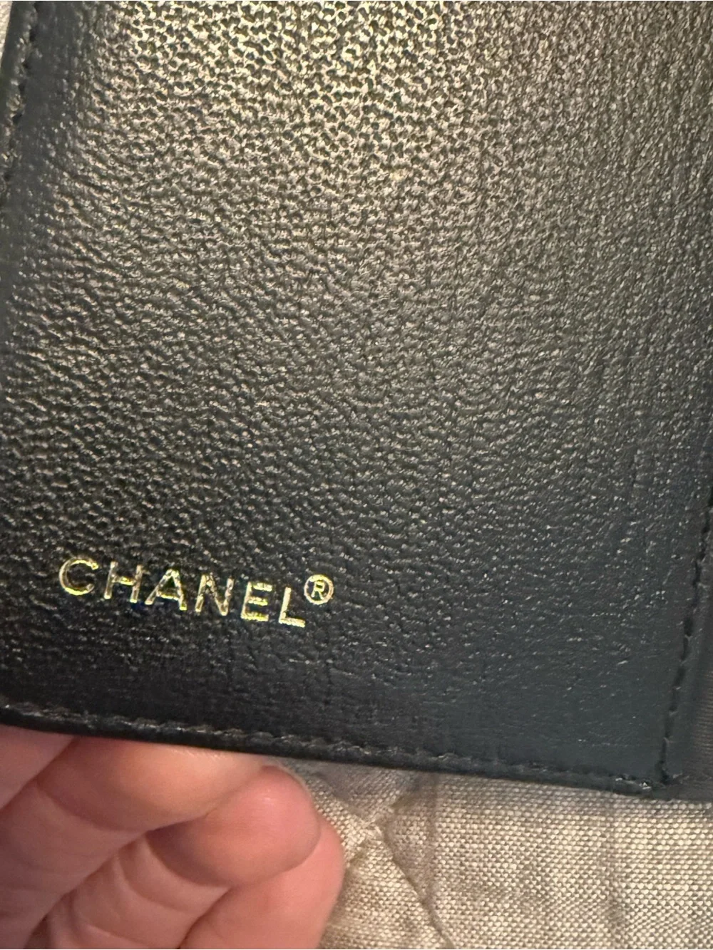 Chanel Vintage Black Caviar Leather CC 6-Ring Agenda Planner Cover